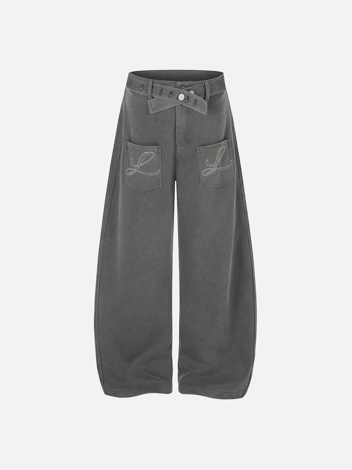 Aelfric Eden Belt Waist Baggy Barrel Pants