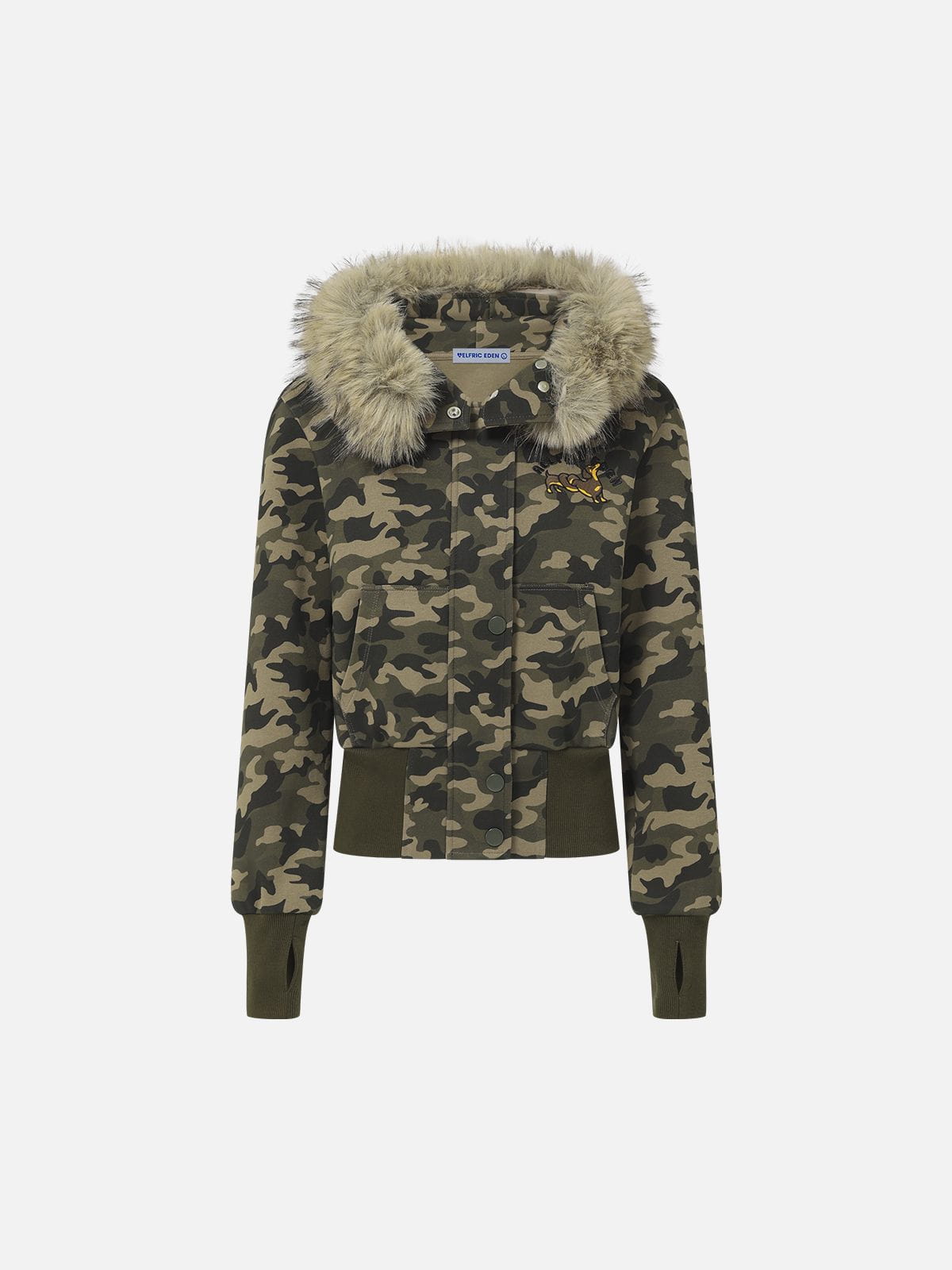 Aelfric Eden CAMO Faux Fur Zip Up Hoodie