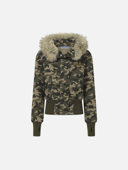 Aelfric Eden CAMO Faux Fur Zip Up Hoodie