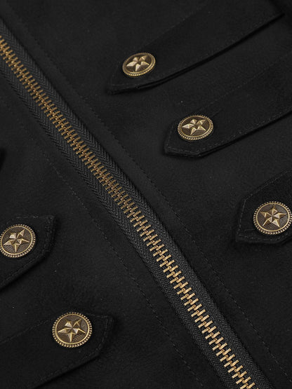 Aelfric Eden Faux Leather Napoleon Jacket
