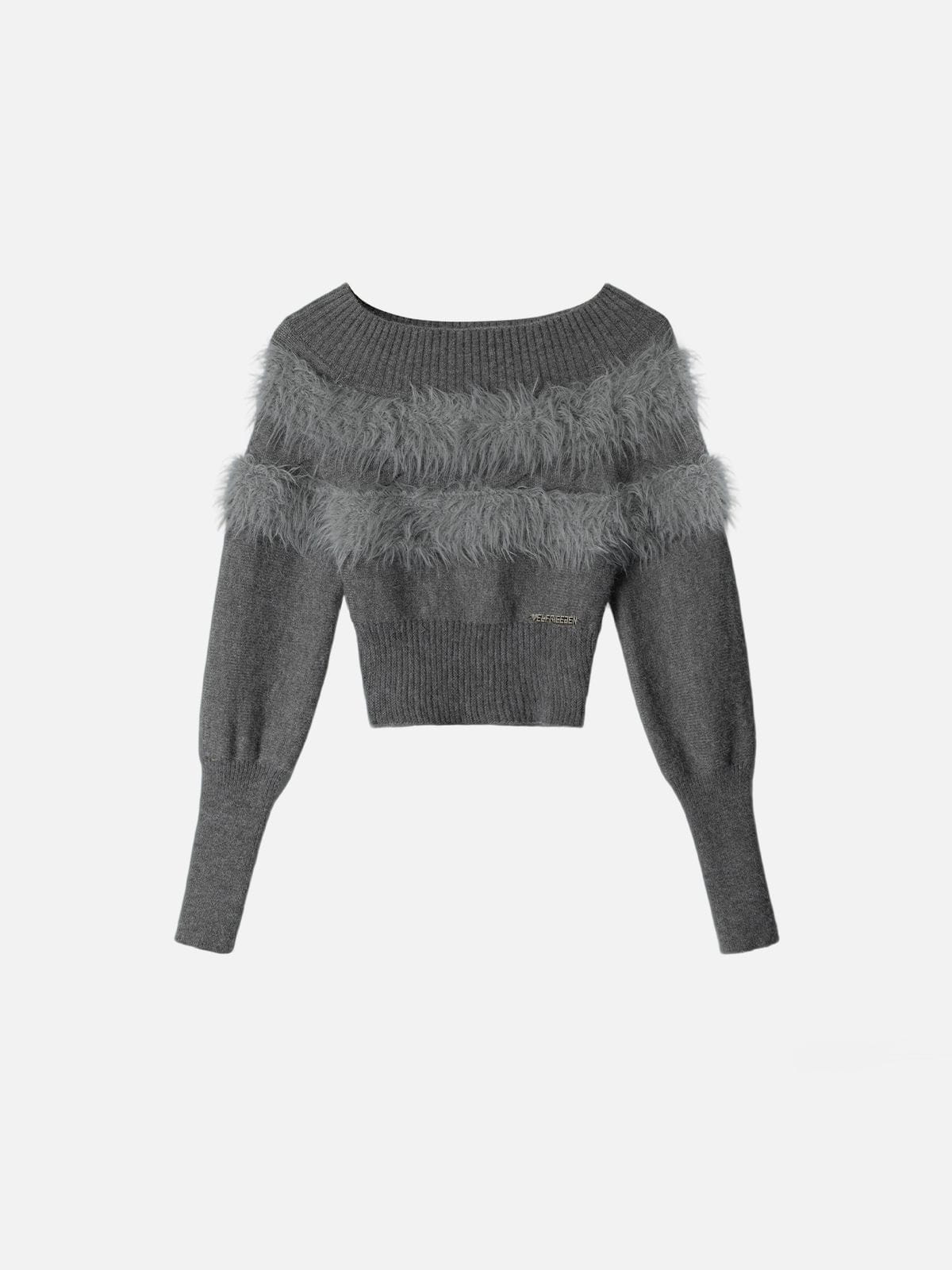 Aelfric Eden Faux Fur Panel Sweater