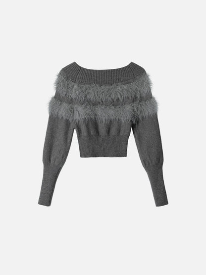 Aelfric Eden Faux Fur Panel Sweater