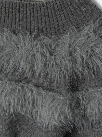 Aelfric Eden Faux Fur Panel Sweater