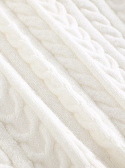 Aelfric Eden Cable Knit Off-The-Shoulder Sweater