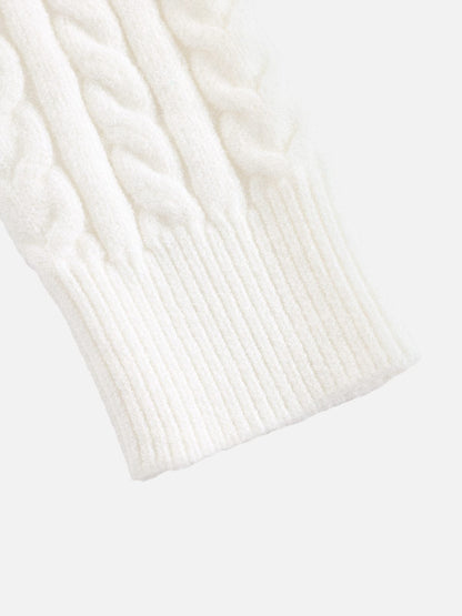Aelfric Eden Cable Knit Off-The-Shoulder Sweater