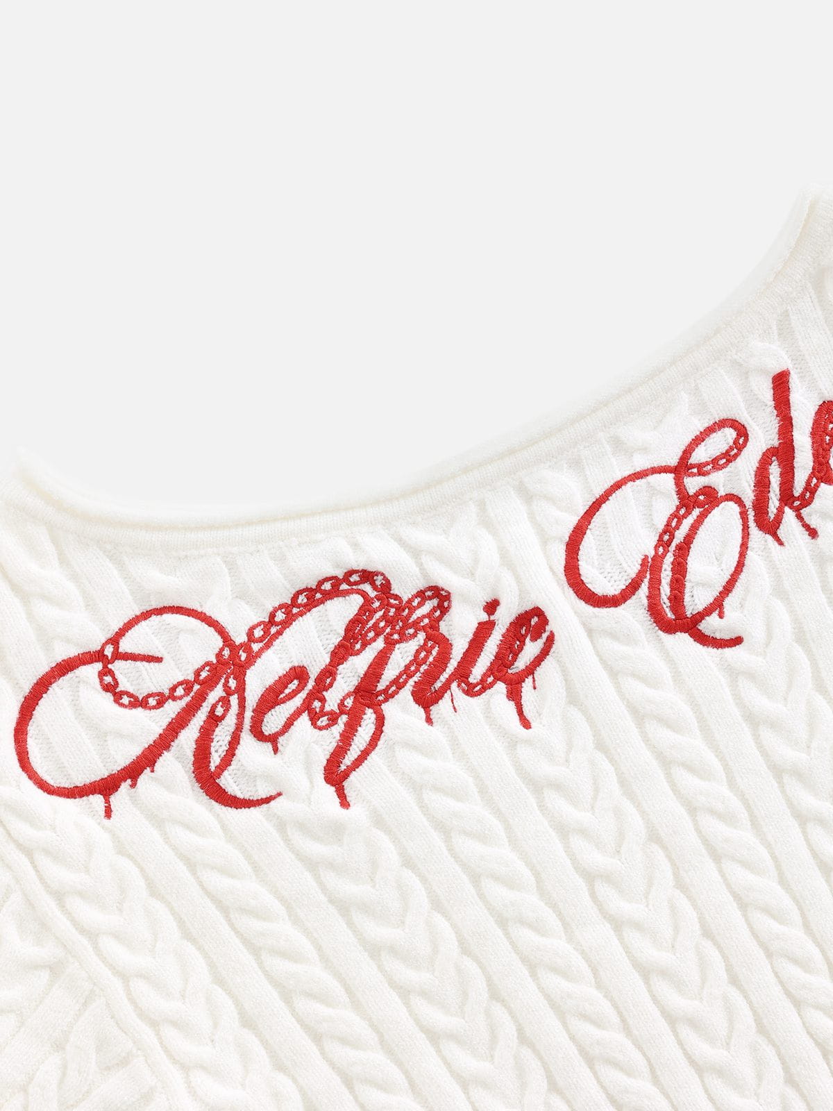 Aelfric Eden Cable Knit Off-The-Shoulder Sweater