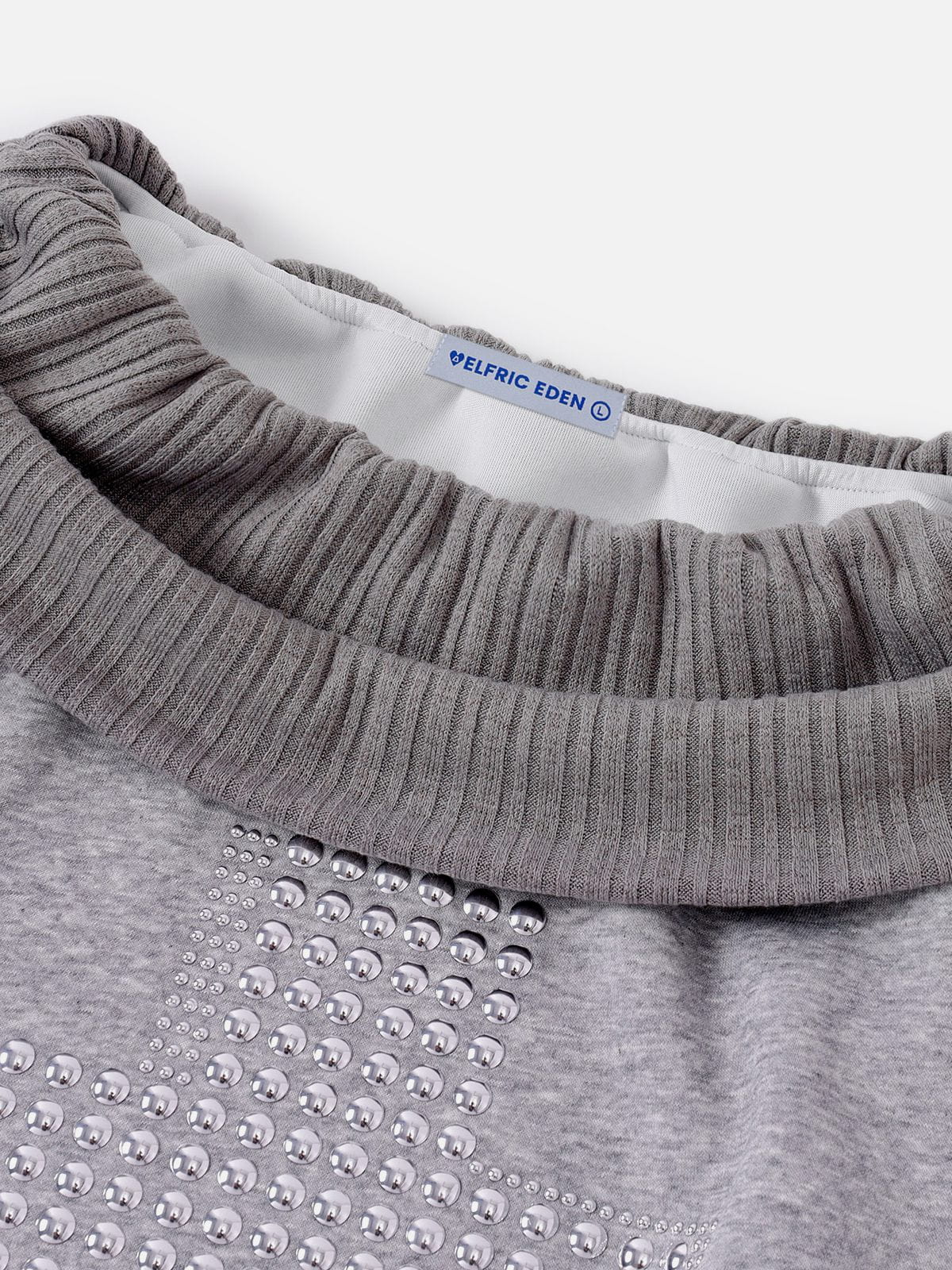 Aelfric Eden Studded Off-Shoulder Sweatshirt