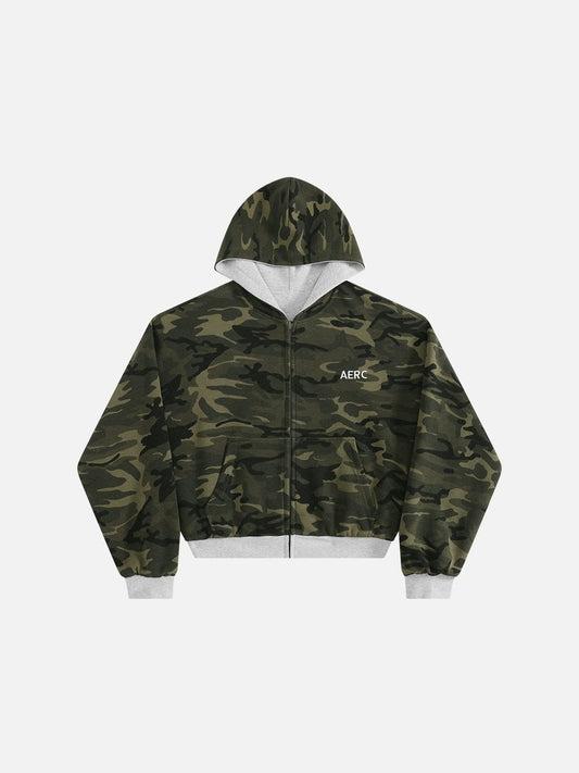 Aelfric Eden Boxy Reversible CAMO Zip Up Hoodie