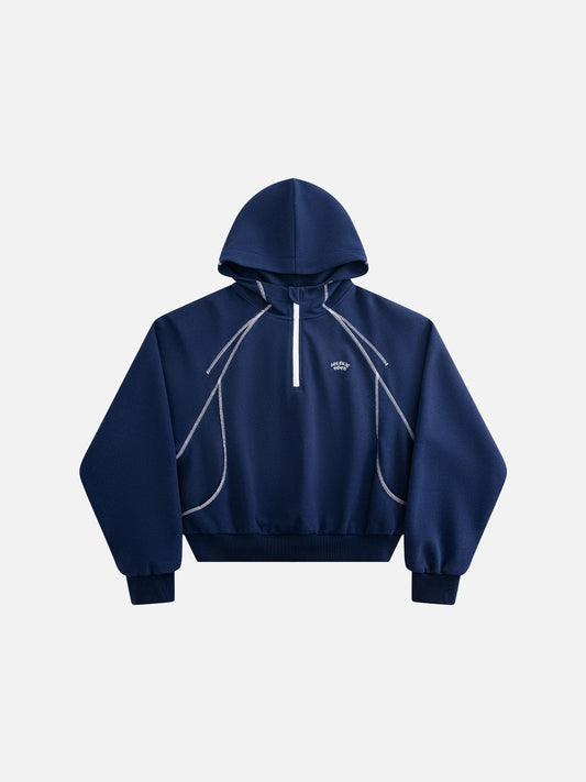 Aelfric Eden Boxy Contrast Stitching Pullover Hoodie