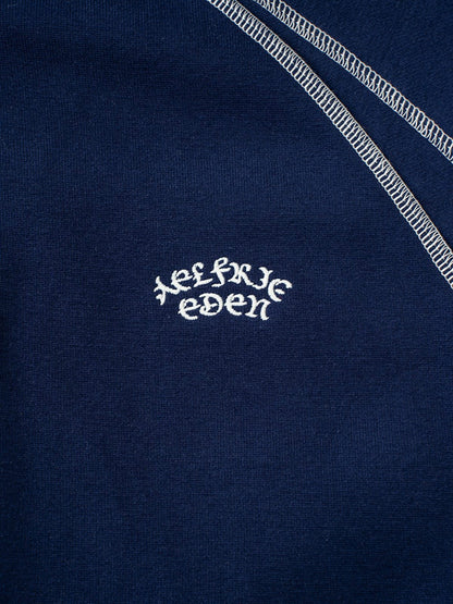Aelfric Eden Boxy Contrast Stitching Pullover Hoodie
