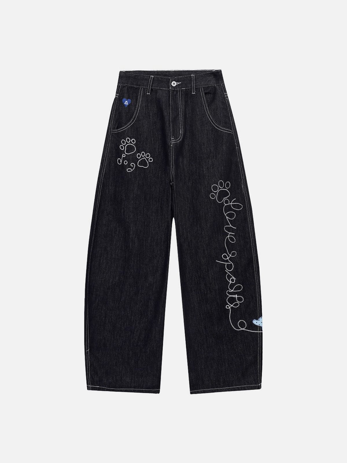 Aelfric Eden Embroidered Baggy Barrel Jeans