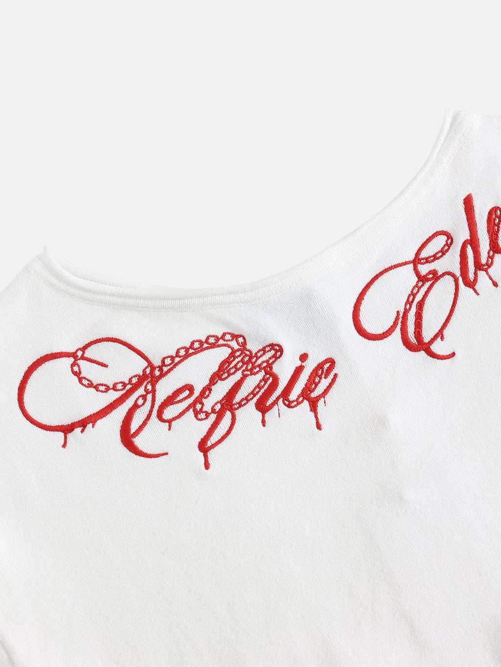 Aelfric Eden Script Off-Shoulder Sweater