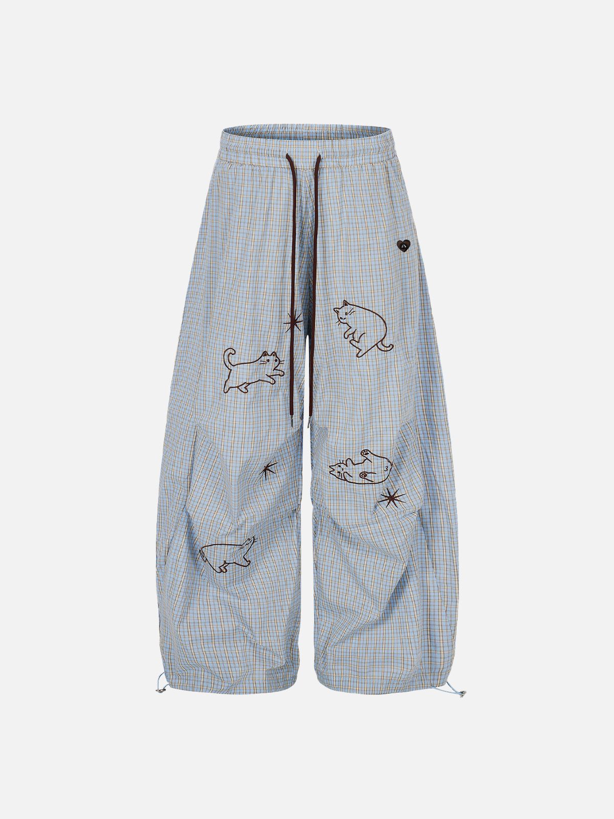 Aelfric Eden Embroidery Cat Baggy Barrel Sweatpants