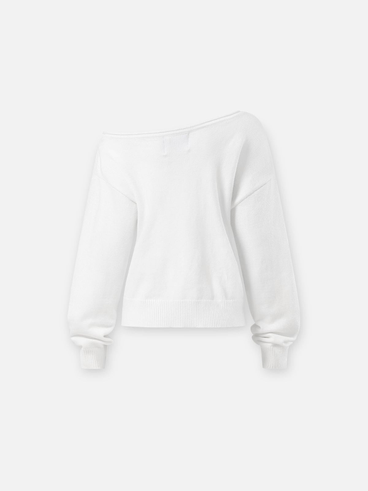 Aelfric Eden Script Off-Shoulder Sweater