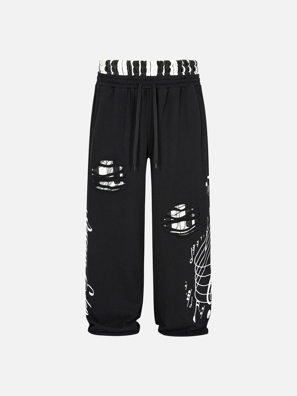 Aelfric Eden Music Graphic Distressed Sweatpants