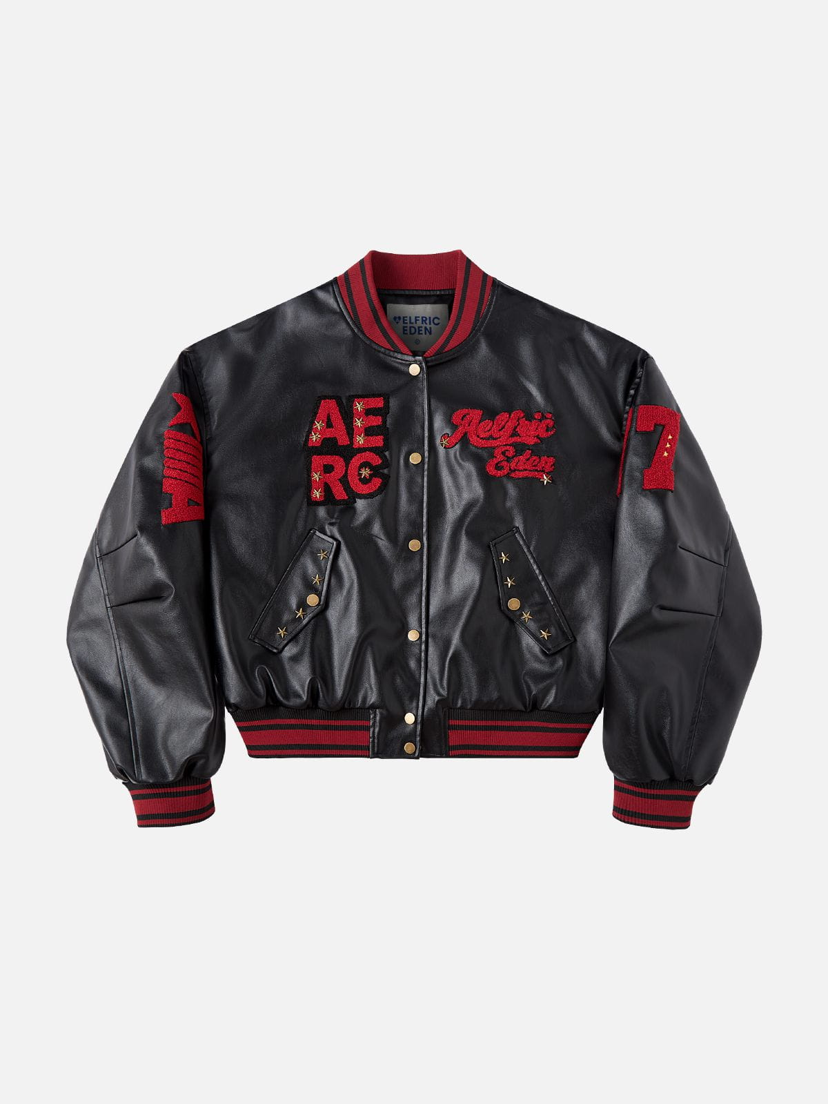 Aelfric Eden Towel Embroidered Faux Leather Jacket
