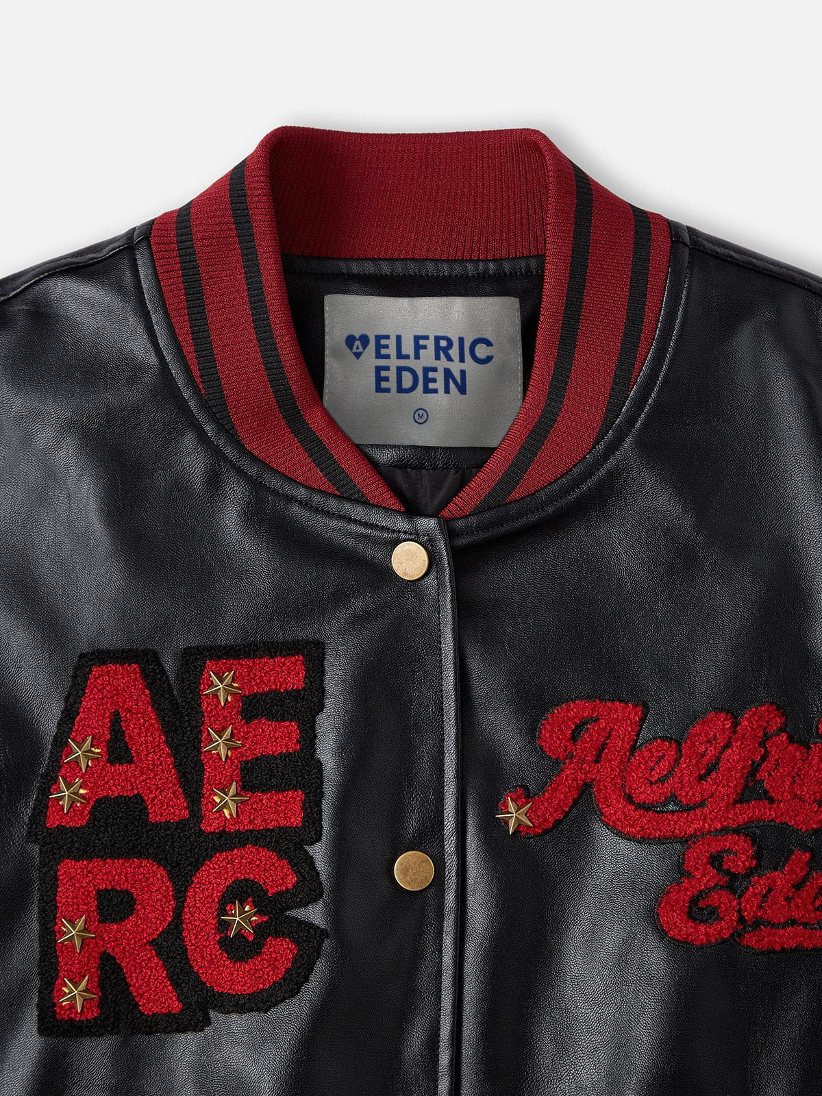 Aelfric Eden Towel Embroidered Faux Leather Jacket