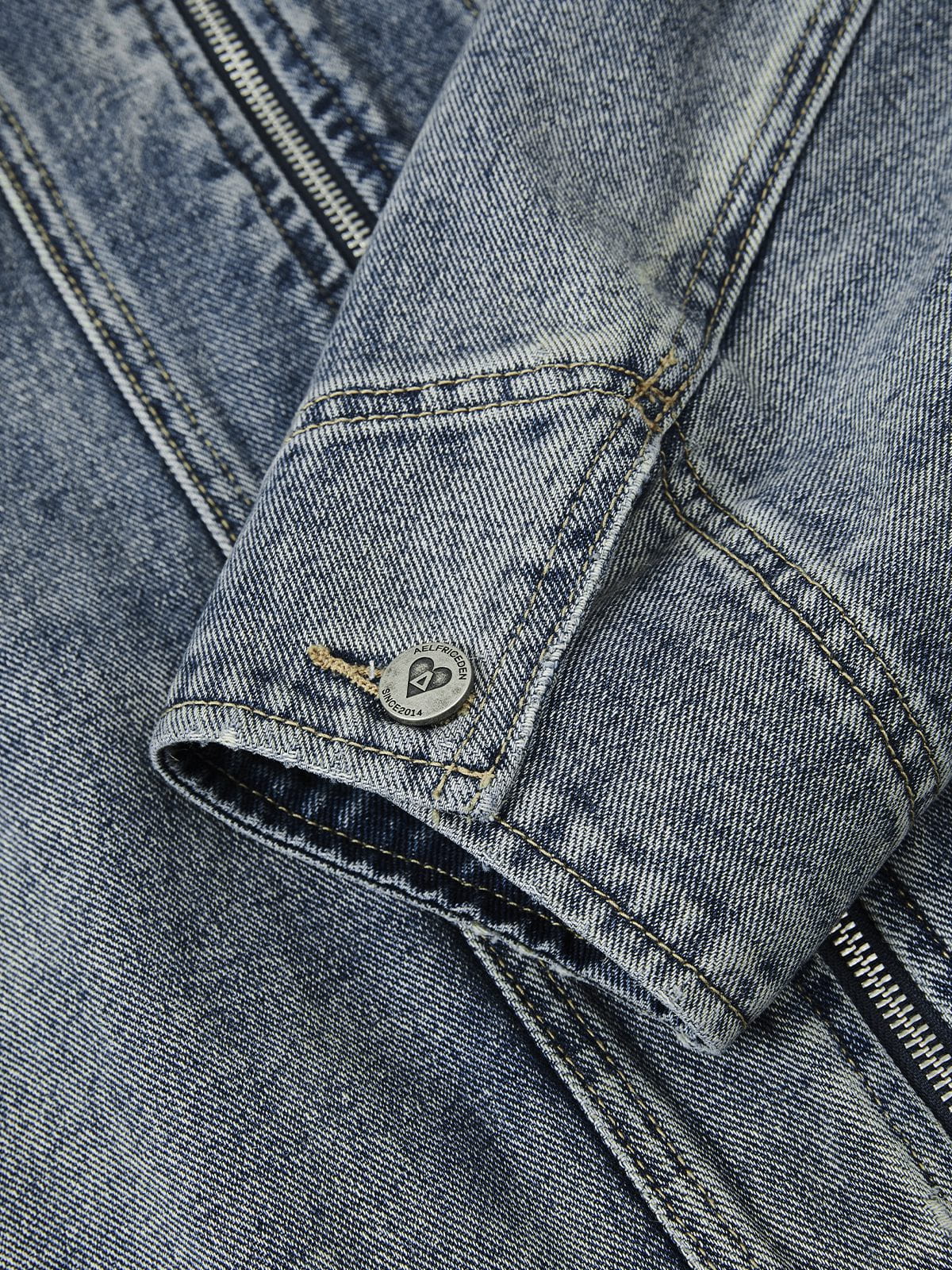 Aelfric Eden Boxy Stand Collar Denim Jacket