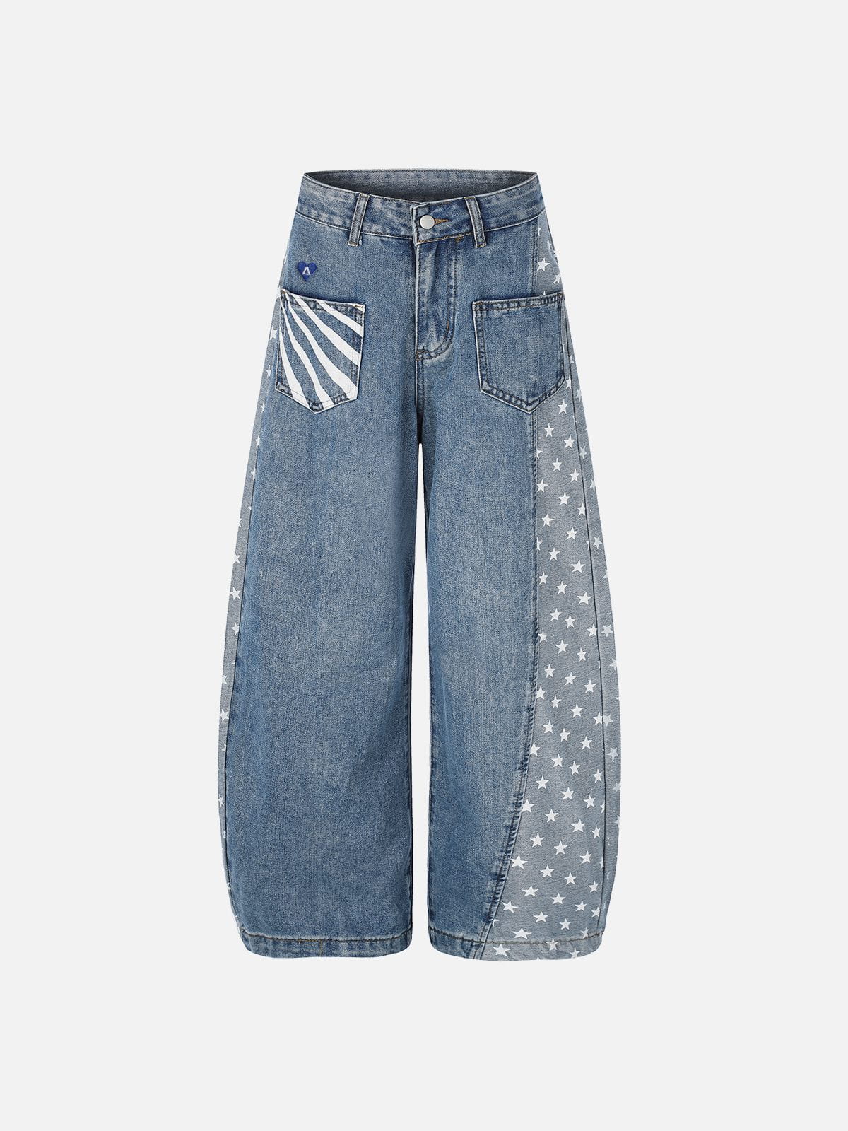 Aelfric Eden Star Graphic Baggy Barrel Jeans