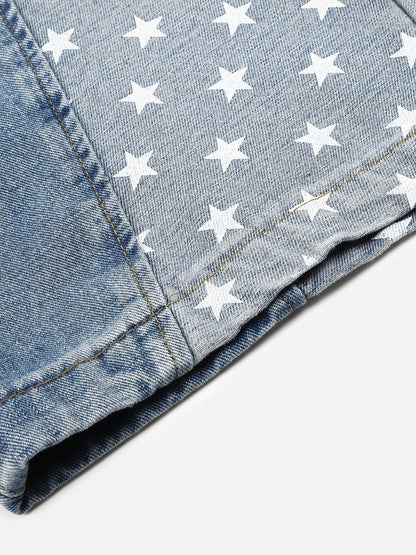 Aelfric Eden Star Graphic Baggy Barrel Jeans