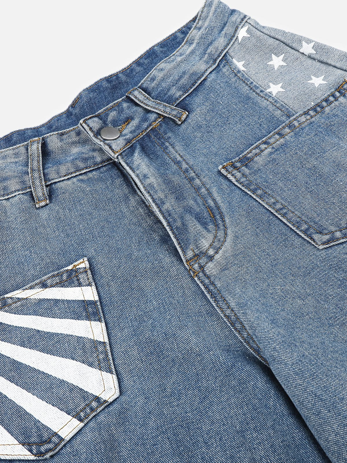 Aelfric Eden Star Graphic Baggy Barrel Jeans