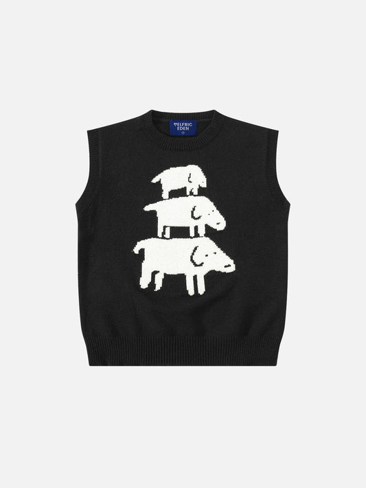 Aelfric Eden Dog Jacquard Sweater Vest