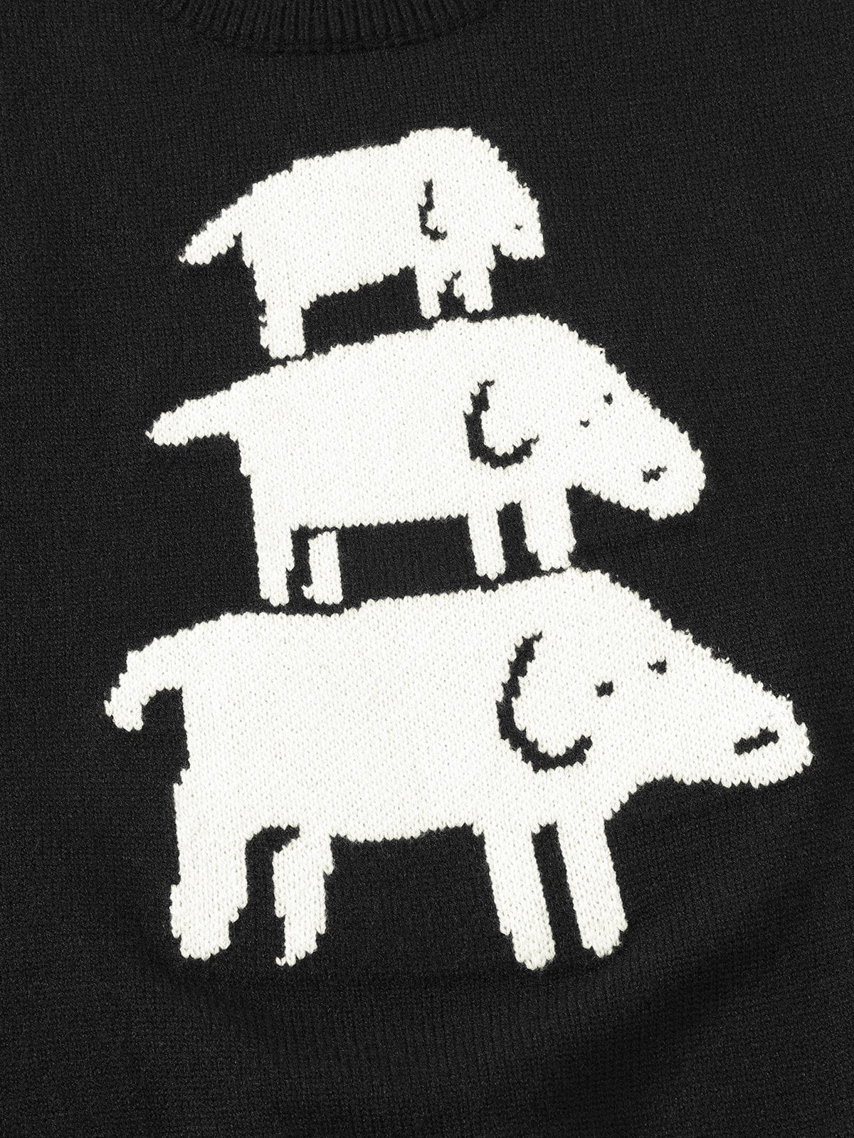 Aelfric Eden Dog Jacquard Sweater Vest