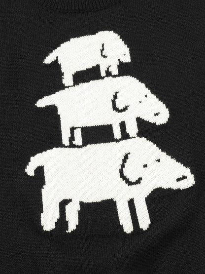 Aelfric Eden Dog Jacquard Sweater Vest