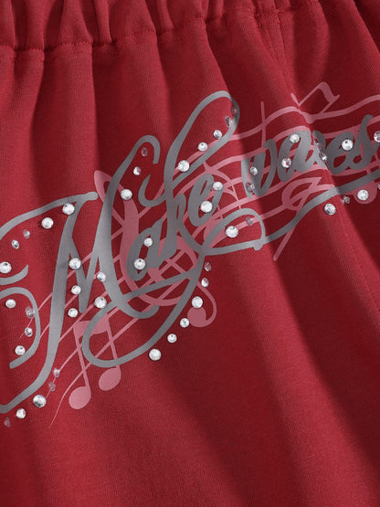 Aelfric Eden Script Rhinestone Sweatpants