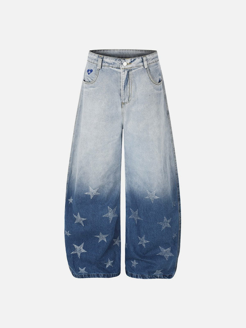 Aelfric Eden Gradient Washed Baggy Barrel Jeans