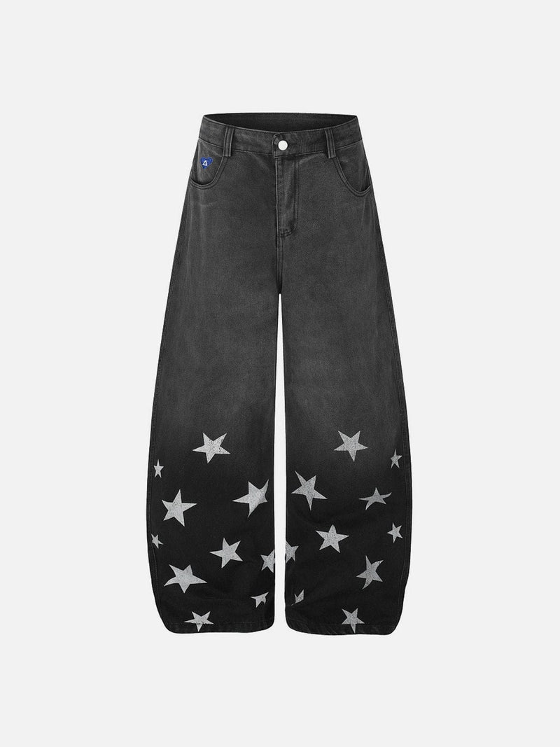 Aelfric Eden Gradient Washed Baggy Barrel Jeans