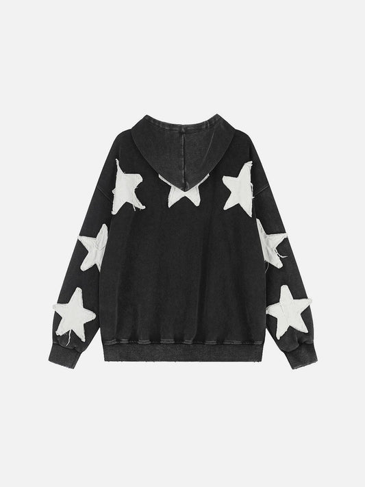 Aelfric Eden Star Patch Zip Up Hoodie