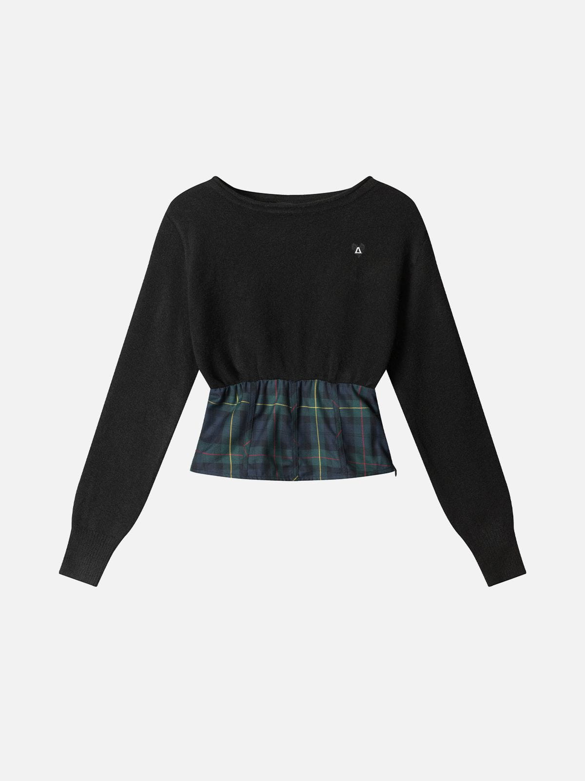 Aelfric Eden Plaid Panel Sweater