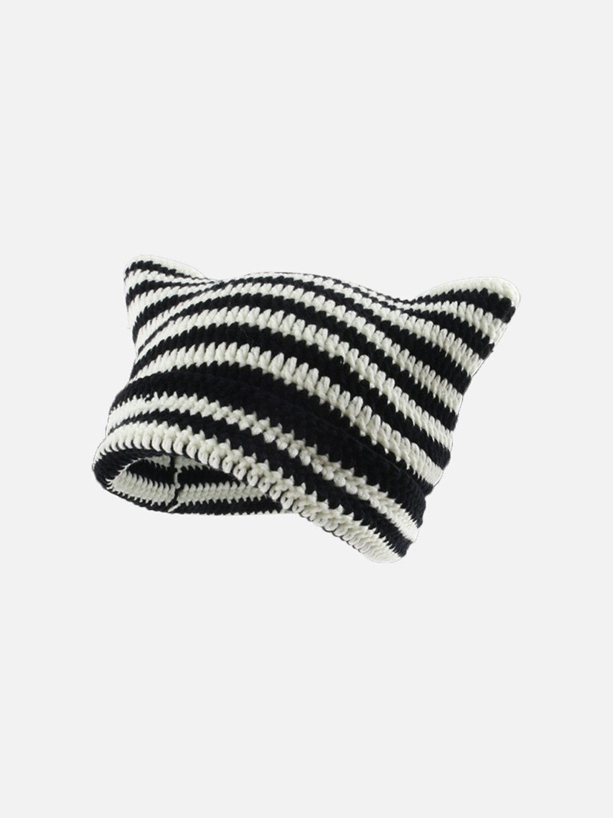 Stripe Cat Ear Beanie